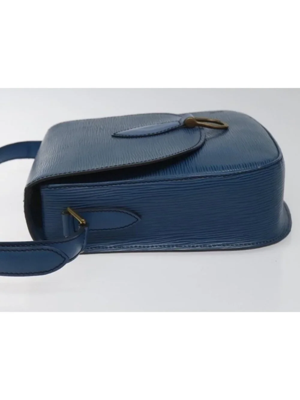 Authentic LOUIS VUITTON Epi Saint Cloud GM Shoulder Bag Toledo Blue M52195 LV